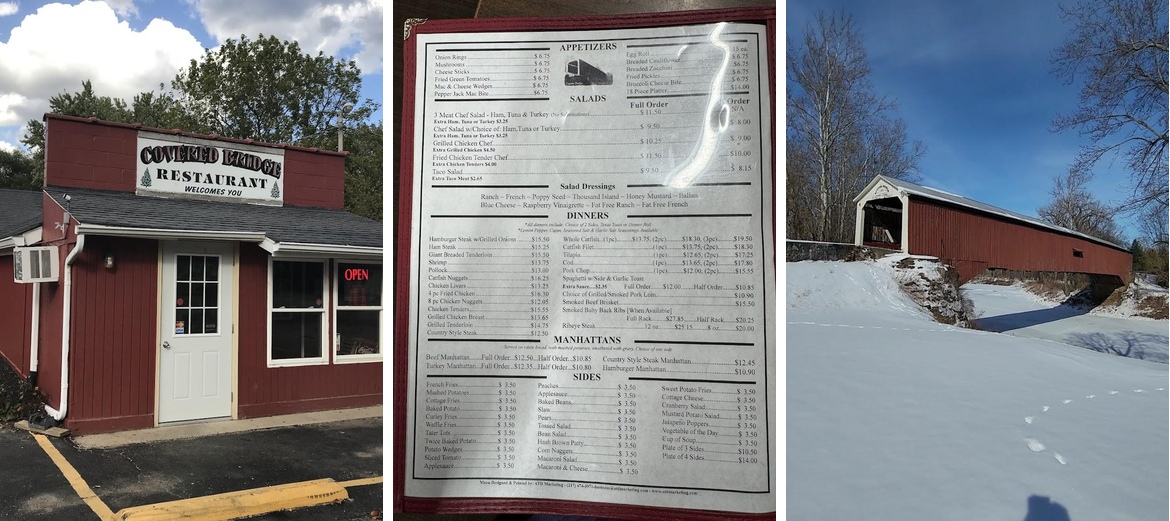 Covered Bridge Restaurant Menu